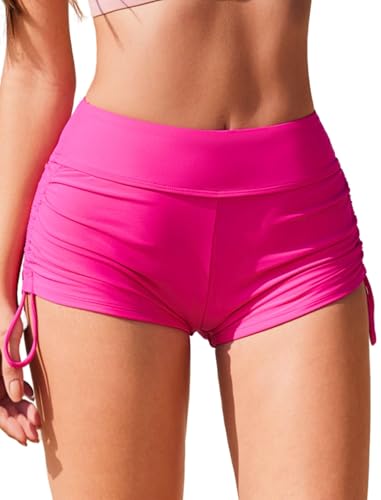 AI'MAGE Badeshorts Damen Rosa - Badehose Damen - Schwimmshorts Frauen - UV Schutz Schwimmhose Kurze Locker Boardshorts für Strand Surf Beach XXL von AI'MAGE