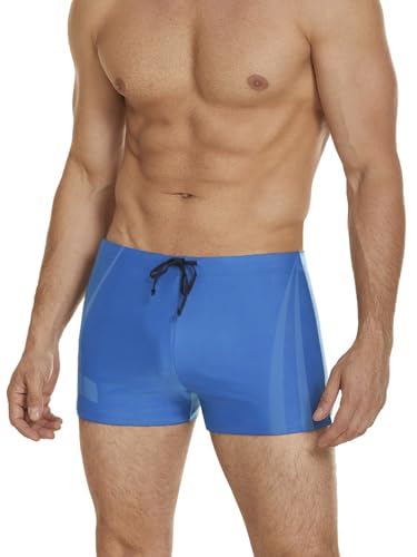 AI'MAGE Herren Badehose athletisch schnelltrocknender Badeshorts für Männer, Blau M von AI'MAGE