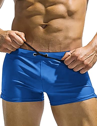 AI'MAGE Schwimmhose kurz eng Jungen Training Badehose für Herren Wettkampf Swimwear Badebekleidung Junge Kastenbadehose Männer Swim Trunks Badepants Sport, Königsblau, XXL von AI'MAGE