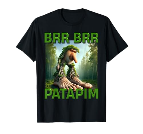 Kids Trending Meme Brainrot Italian Brr Patapim Tree T-Shirt von AI Monster Internet Meme