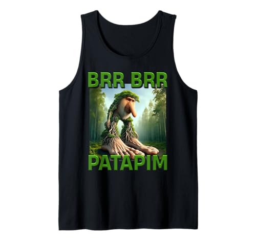 Kids Trending Meme Brainrot Italian Brr Patapim Tree Tank Top von AI Monster Internet Meme