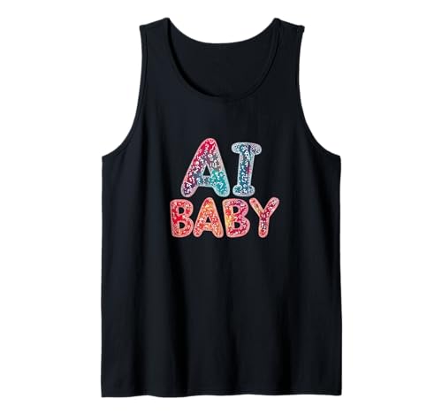 Lustiges Statement-Kostüm für KI-Baby-Liebhaber mit coolen Farben Tank Top von AI Outfit