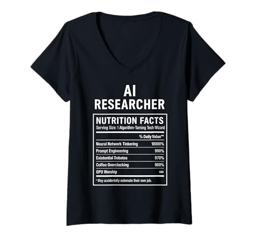 Damen Lustiger KI-Forscher T-Shirt mit V-Ausschnitt Damen Lustiger KI-Forscher T-Shirt mit V-Ausschnitt von AI Researcher Gifts & Tees
