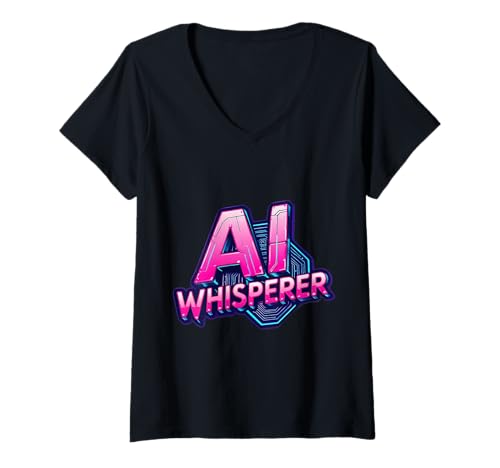 Damen AI Whisperer Ingenieur für künstliche Intelligenz T-Shirt mit V-Ausschnitt von AI Whisperer Artificial Intelligence Products