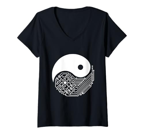 Damen Maschinelles Lernen – Deep Learning und AI ML Engineer Coder T-Shirt mit V-Ausschnitt von AI & Machine Learning Designs by Fasaza