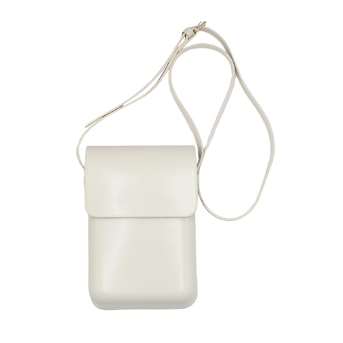 Modische Damen-Umhängetasche aus PU-Leder mit Druckschalen-Design, klein, quadratisch, Handy-Geldbörse, Schulter-Handtasche, Weiß (klein), Small, modisch von AIBEARTY