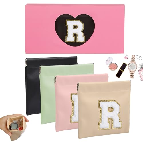 AIBFRID Kleine Make-up-Tasche für Geldbörse, tragbare Kosmetiktaschen für Damen, Münzgeldbörse, Lippenstift, Kosmetikzubehör, Organizer, kleines Reise-Set, Aufbewahrungstasche, 4 Stück, Schwarz, Rosa AIBFRID Kleine Make-up-Tasche für Geldbörse, tragbare Kosmetiktaschen für Damen, Münzgeldbörse, Lippenstift, Kosmetikzubehör, Organizer, kleines Reise-Set, Aufbewahrungstasche, 4 Stück, Schwarz, Rosa von AIBFRID