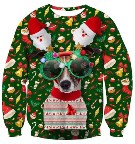 AIDEAONE Herren Weihnachten Pullover Ugly Christmas Sweater Weihnachtspulli Pullover Sweatshirt von AIDEAONE