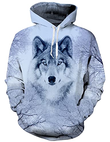 AIDEAONE Herren fleece-wolf hoodies beiläufige mit kapuze sweatshirts pullover M von AIDEAONE