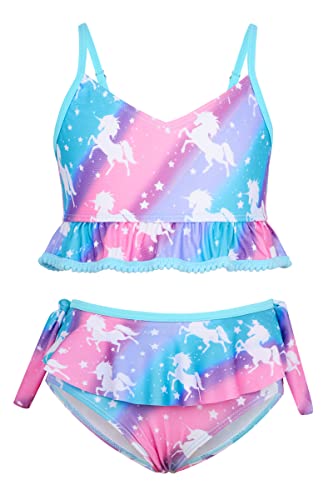 AIDEAONE Mädchen Bikini-Badebekleidung Schnelltrocknend Kinder Swim-Kostüm Leichter Tankini-Badeanzug für Strandferien im Freien Schwimmanzug 11-12 Jahre von AIDEAONE