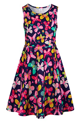 AIDEAONE Mädchenkleid Mädchen Kleid Sommerkleid Kleid Schön Schmetterling Kleid 8-9 Jahre, L von AIDEAONE
