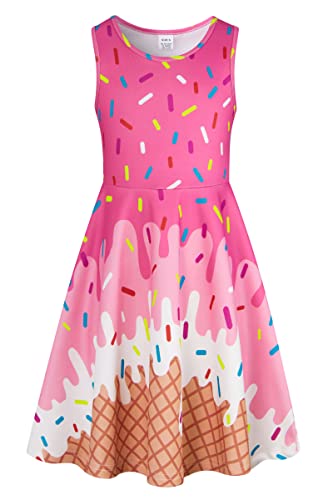 AIDEAONE Mädchenkleid Mädchen Rosa Kleid Sommerkleid Kleid Party Schön Kleid 10-12 Jahre, XL von AIDEAONE
