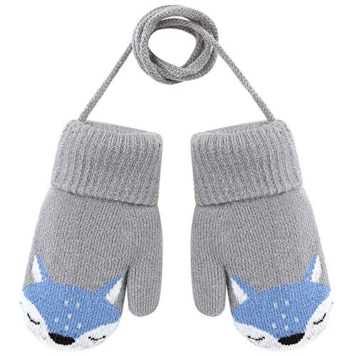 AIDIER Baby Jungen Mädchen Winter Strickhandschuhe Warme Fleece-Gefütterte Handschuhe für Kinder 0-3 Jahre von AIDIER