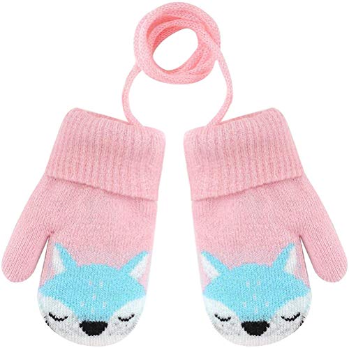 AIDIER Baby Jungen Mädchen Winter Strickhandschuhe Warme Fleece-Gefütterte Handschuhe für Kinder 0-3 Jahre von AIDIER