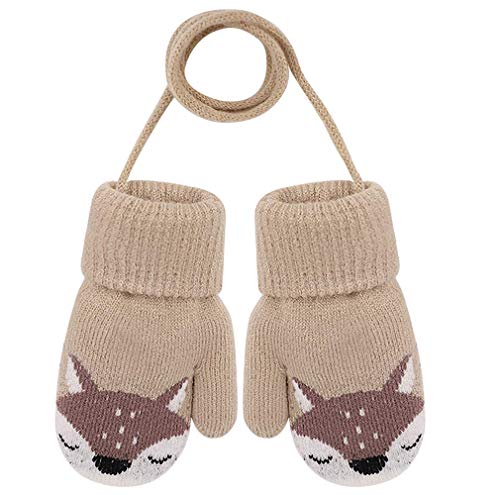 AIDIER Baby Jungen Mädchen Winter Strickhandschuhe Warme Fleece-Gefütterte Handschuhe für Kinder 0-3 Jahre von AIDIER