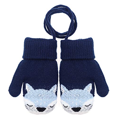 AIDIER Baby Jungen Mädchen Winter Strickhandschuhe Warme Fleece-Gefütterte Handschuhe für Kinder 0-3 Jahre von AIDIER