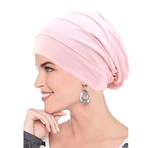 AIDIER Chemo Turban Mütze füR Frauen Damen Sommer Chemo Kopfbedeckung Baumwolle Chemo Krebs Cap Slouchy Kopfwickel Schlafmütze Weicher Turban füR Krebs Kopfbedeckung Turban füR Frauen Haarausfall von AIDIER