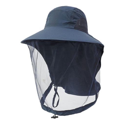 UPF50+ Sonnenhut mit Moskitonetz Nackenschutz Mesh Moskitonetz Hut Wasserdicht Sommermütze mit Breiter Krempe für Angeln Gartenarbeit Camping Imkerei von AIDIER