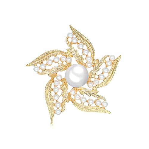AIDIRui Art- und Weiseimitations-Perlen-Blumen-Broschen für Frauen, die Brautfest-Runde Blumenstrauß-Brosche Wedding Sind von AIDIRui