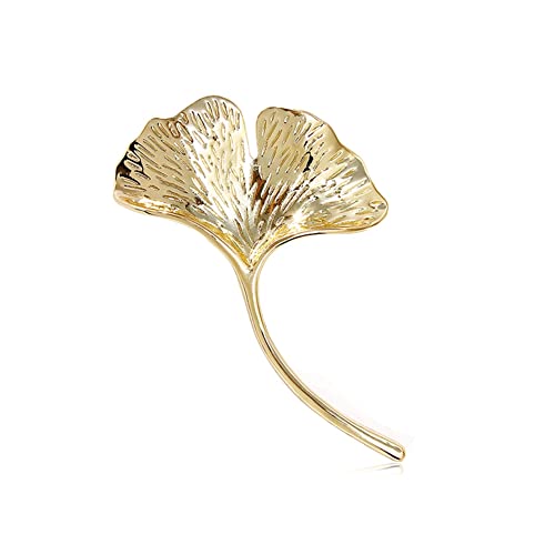 AIDIRui Retro Elegante Ginkgo-Blatt-Broschen für Frauen-Hochzeitsfest-Blumen-Broschen Pin Fashion Bijouterie B von AIDIRui