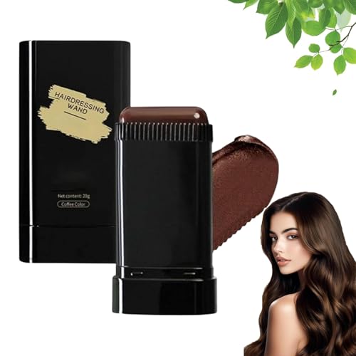 HaarfäRbekamm Mit Farbe - Graue Haare Abdecken HaarfäRbestift | Instant-Haarfarbstift Mit Integriertem Kamm, TemporäRer WurzelfäRbe-HaarfäRbepinsel - Grauhaarabdeckung FüR MäNner Und Frauen (Coffee) von AIDODIA