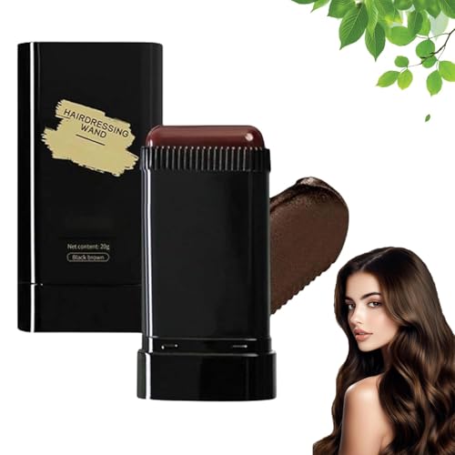 HaarfäRbekamm Mit Farbe - Graue Haare Abdecken HaarfäRbestift | Instant-Haarfarbstift Mit Integriertem Kamm, TemporäRer WurzelfäRbe-HaarfäRbepinsel - Grauhaarabdeckung FüR MäNner Und Frauen (brown) von AIDODIA