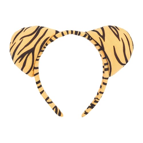 AIDVPOD Tiger-Stirnband, Katzenohren, Haarband, niedliches Tierhaar-Accessoire für Damen, Make-up, Gesichtswaschen, Halloween-Partyzubehör von AIDVPOD