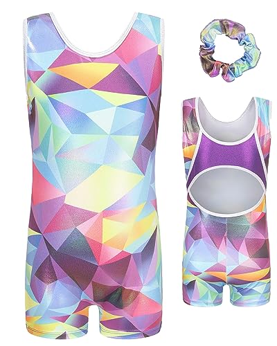 AIEOE 2 PCS Kinder Turnanzug Mädchen Gymnastikanzug Ballettanzug Kinder Gymnastik Trikot Klassisch 5-6 Jahre D von AIEOE