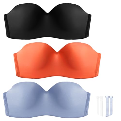 AIEOE 3er BH Ohne Bügel Mädchen Sport-BHS Teenager Bandeau Nahtlose Bra Ungepolsterter Top Trainings-BHS mit verstellbarem und abnehmbarem Schultergurt - 32 von AIEOE