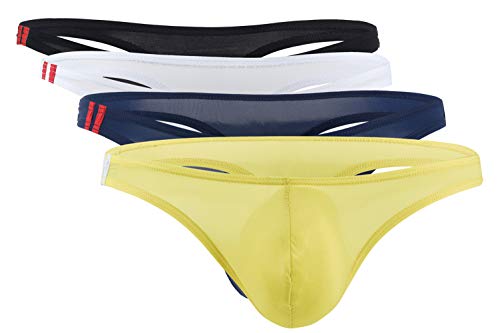 AIEOE 4er Pack Herren Slips G-String Ministring Männer Tanga Sexy Unterhose Mini Shorts 4 Farben Größe XXL AIEOE 4er Pack Herren Slips G-String Ministring Männer Tanga Sexy Unterhose Mini Shorts 4 Farben Größe XXL von AIEOE