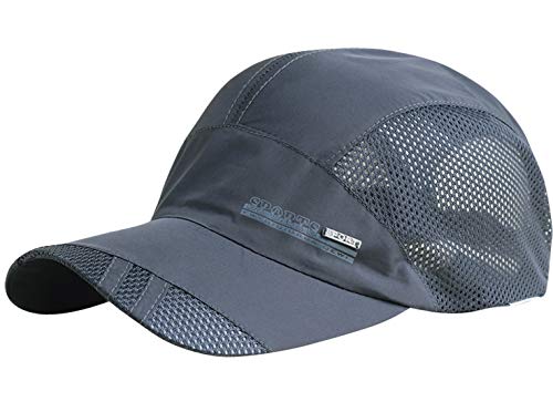 AIEOE Atmungsaktive Kappe Outdoor Kappe Leicht und Schnelltrocknend Basecap Baseball Cap - Dunkelgrau von AIEOE