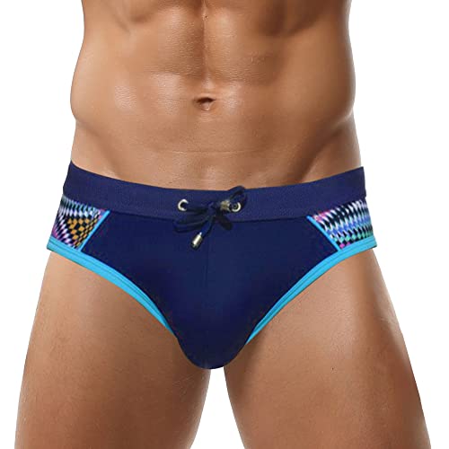 AIEOE Badehose Herren Badeslip Kurz Eng Jungen Schwimmhose mit Abnehmbares Pad Freizeit Kurze Badehose für Männer UV Schutz - XXL von AIEOE