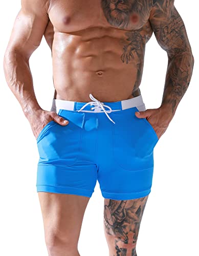 AIEOE Badehose Herren Swim Trunks - Badehosen Männer Schwimmhose - widerstandsfähige Männer Badehose eng anliegend M von AIEOE