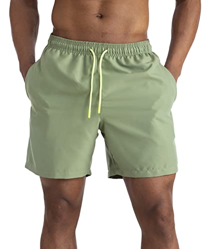 AIEOE Badehose Kurz für Herren Wasserdicht Leichte Badeshorts Beachshorts Schnell Trocknend Sport Shorts mit 3 Taschen von AIEOE