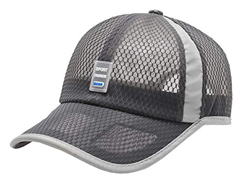 AIEOE Baseball Cap Unisex Leicht Atmungsaktiv Sonnenhut Outdoor Airy Mesh Verstellbar Sport Sonnenhut Reine Farbe Baseballmütze Baseballkappe von AIEOE