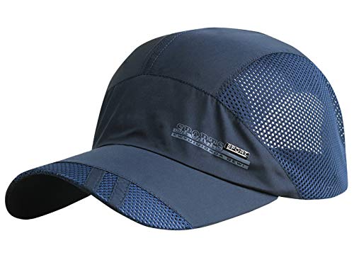 AIEOE - Baseball Kappe Sommer Herren Damen für Tennis Fußball Golf Sonnenhut mit Visier Basecap Atmungsaktive Baseballmütze Anti-UV Cap für Strand Outdoor Sportarten - Blau von AIEOE