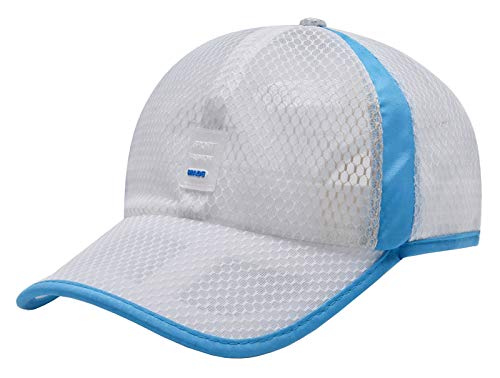 AIEOE Basecap Sportscap Mesh-cap Sport Kappe Atmungsaktiv Outdoor Kappe für Joggen, Wandern, Campen und Angeln Weiß von AIEOE
