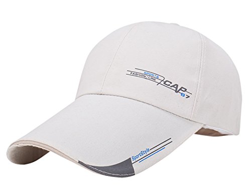 AIEOE Canvas Snapback Cap Klassische Kappe Verstellbar Baseball Cap Trucker Cap - Weiß von AIEOE