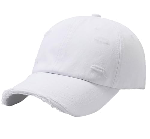 Cap Herren Damen Basecap Retro Verstellbar für Outdoor Aktivitäten Sport Weiß von AIEOE