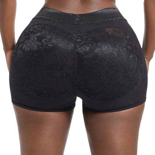 AIEOE Damen Miederpants Shapewear Frauen Tummy Control Unterwäsche Body Shaper Miederhose Bodice Pants Bauch Boxershorts Nahtlose Höschen Schwarz L von AIEOE