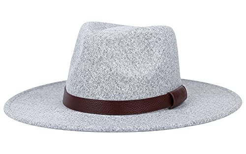 AIEOE Fedora Hut für Herren Damen Filzhut Jazz Cap Breite Krempe Verstellbar Herbst Winter Panama Hut Wollfilzhut von AIEOE