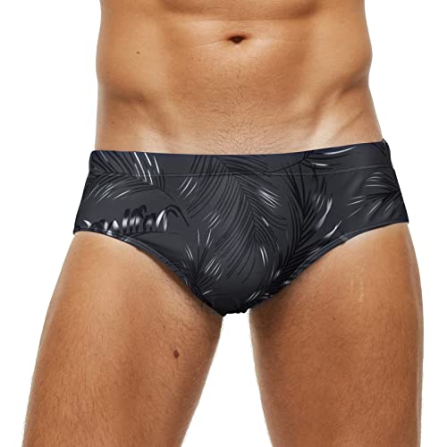 AIEOE Herren Badehose Schwimmhose Wassersport kurz eng anliegend Badeslip Schwimmhose Abnehmbares Pad - XL von AIEOE