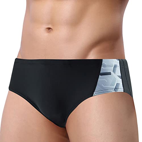 AIEOE Herren Badehose Schwimmshorts Wettkampf Swim Briefs Slip Komfort Badeshorts Farbe 06 Größe XL von AIEOE