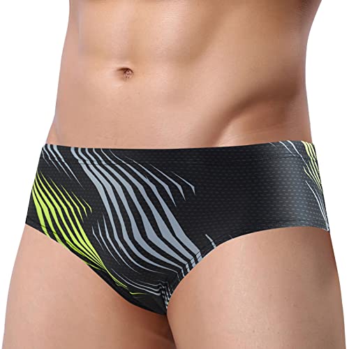 AIEOE Herren Badeslip Eng Kurz Badehose Schnelltrocknend Atmungsaktiv Bade Slip Professionelle Training Schwimmen Badeshorts für Sommer Strand Pool - EU M (Asie 2XL) von AIEOE