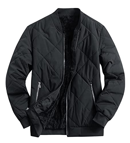 AIEOE Herren Bomberjacke Winter Gefüttert Pilotenjacke Warm Dick Bomber Jacke Mantel - EU XS (Asie L) von AIEOE