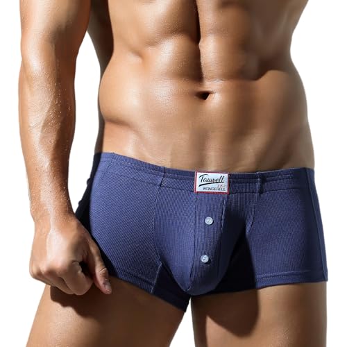 AIEOE Herren Boxershorts Unterwäsche Low Waist Retroshorts mit Geräumiger Frontbereich Blau Herstellergröße L/EU Größe M AIEOE Herren Boxershorts Unterwäsche Low Waist Retroshorts mit Geräumiger Frontbereich Blau Herstellergröße L/EU Größe M von AIEOE