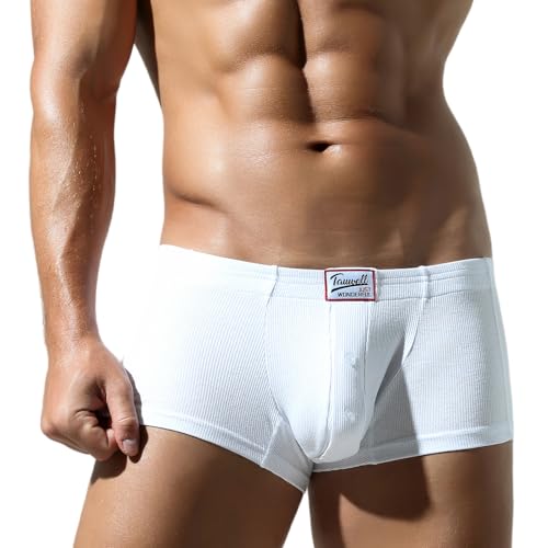 AIEOE Herren Boxershorts Unterwäsche Low Waist Retroshorts mit Geräumiger Frontbereich Weiß Herstellergröße XL/EU Größe L AIEOE Herren Boxershorts Unterwäsche Low Waist Retroshorts mit Geräumiger Frontbereich Weiß Herstellergröße XL/EU Größe L von AIEOE