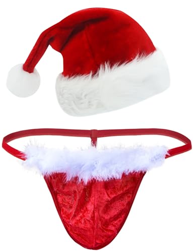 AIEOE Herren Dessous Reizwäsche Weihnachten String Tanga Sexy Unterhose Weihnachten Kostüm Model 07 AIEOE Herren Dessous Reizwäsche Weihnachten String Tanga Sexy Unterhose Weihnachten Kostüm Model 07 von AIEOE