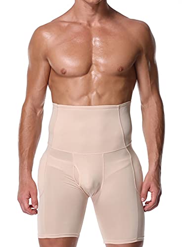 AIEOE Herren Figurenformend Unterhose Miederhose Hohe Taille Kolbenheber Kompressions Shapewear Unterwäsche - Begie,XL von AIEOE