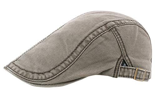 AIEOE Herren Flache Kappe Baumwoll Flatcap Schiebermütze Sportcap Gatsby Newsboy Cap von AIEOE